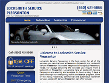 Tablet Screenshot of locksmith-pleasanton.com
